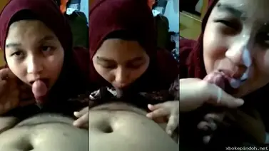 Bokep Hijab Sepong Jilbaber Crot Penuh Muka Basah