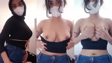 Hijab Hitam Cantik Pap Toket Bulat Montok Gila